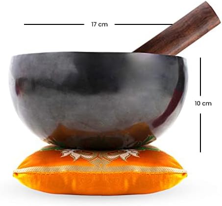 Large Tibetan Singing Bowl Set - Master Grade Healing Chakra Sound Bath Meditation Yoga 7 Metal Bronze