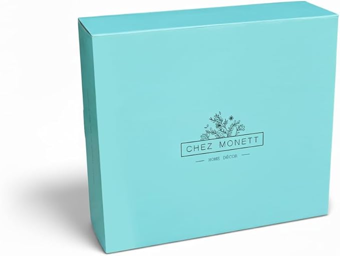 Tea Chest 12 Compartments Tea Bag Large Storage Box with Beveled Glass Lid