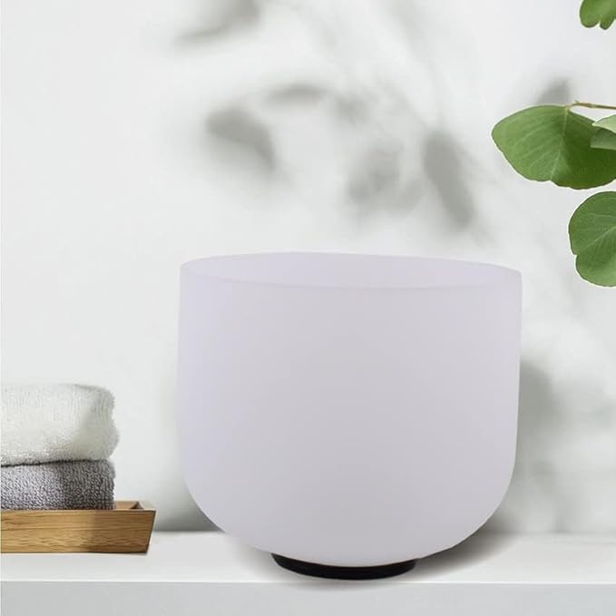 FMTY Perfect Pitch Crystal singing bowls 14"C note sound bowl for healing Mindfulness, Meditation, Yoga, Spiritual and Body Healing Chakra Bowl (C Note, 14 inch)