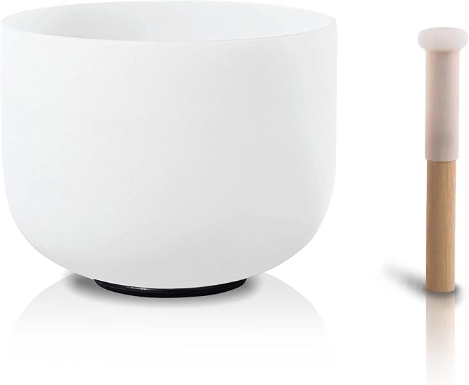 7inch 8inch 9inch Crystal singing bowls set sound bowl for healing Mindfulness, Meditation, Yoga, Spiritual and Body Healing Chakra Bowl (D note (Sacral), 9 inch)