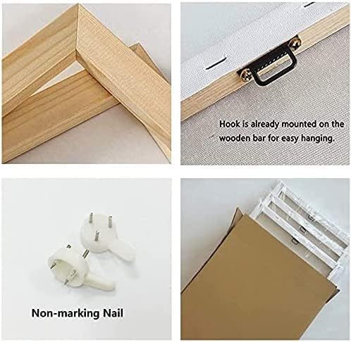 Yxbhhym-Large Ocean Wall Art for Living Room Canvas Beach Painting Sunrise Print Art Sunset Seascape Wall Pictures Yellow Sea Waves Poster Decoration Office Kitchen Wall Décor Bedroom Accessories