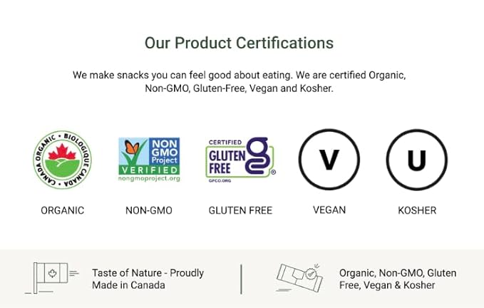 Taste of Nature Organic Peanut Snack Bar - Healthy, Gluten Free, Non GMO, Vegan Snack Bars with Mixed Nuts, Fruits and Seeds - 16-Count Snack Pack