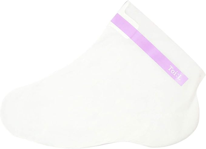 Toi:L Extra Silky Foot Mask 5 Pairs, Post-Peeling Foot Care Treatment, Moisturizing Socks with Guerande Salt & Sweet Almond Oil for Dry Feet, Cracked Heels, and Callus, Stocking Stuffer