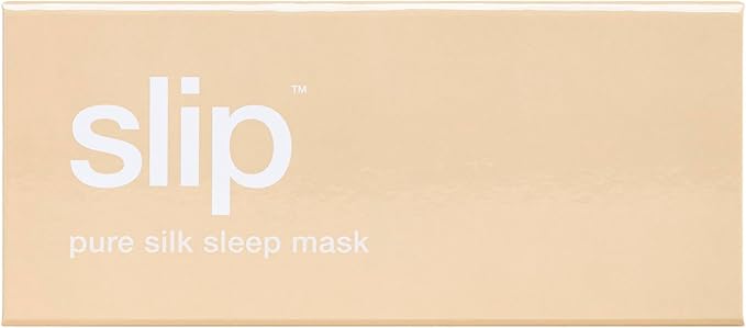 slip Pure Silk Sleep Mask - Caramel | 100% Mulberry Silk, Ultra Soft & Comfortable | Blocks Light for Restful Sleep, Adjustable Strap for Perfect Fit | Gentle on Skin & Hair, Ideal for Travel & Home