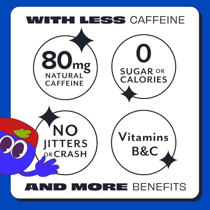 ASPIRE® Mixed Berry, Healthy Energy Drink 80mg Natural Caffeine, Zero Sugar No Carbs Keto Friendly, 24 Pack Green Tea Sugar Free Drink Low Caffeine Zero Calorie