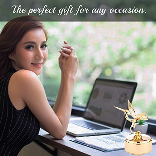 Matashi Hummingbird Music Box – 24K Gold Plated Crystal Studded Gift – Best for Mother’s Day, Holiday, Anniversary, Valentines, Birthday for Women, Girlfriend, Wife, Mom, Grandma