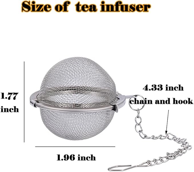 Tea Infusers for Loose Tea 3 Sets Tea Infuser Loose Leaf Tea Steeper Tea Stainless Steel Ball Mesh Tea Strainer Filters with Crtstal Pendant (Metal Owl)