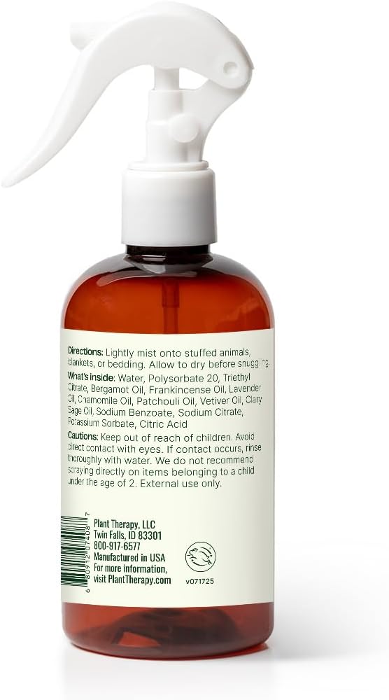 Plant Therapy Kids Happy Place Snuggle Linen & Pillow Spray 8 oz Natural Support for Big Emotions, Calming & Comforting, Made for Snuggles, Naps, and New Adventures, Powered by Essential Oils