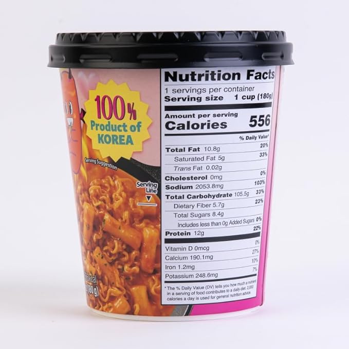DELIEF Rabokki Hot Chicken CARBO Flavor 180g/6.34oz - Pack of 1, Korean Street food, ramen noodle and Tteokbokki rice cake combined in 1 - Quick and Easy meal