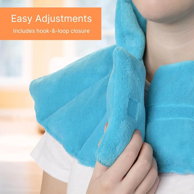 NatraCure Microwave Heating Pad for Neck, Shoulders and Back - Heated Wrap & Microwavable Warmer Moist Heating Pad with SmartBead Technology - Physical Therapy FSA, HSA, Spa Gifts - 1PK