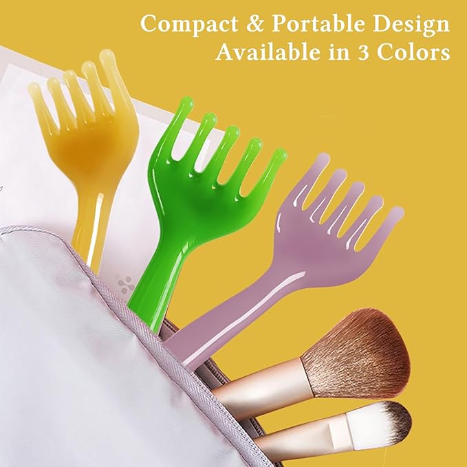 GSHOW Scalp Massager Handheld Comb Resin Relax Massage Tool - Manual Relaxation Tool for Soothing Head Massage - Set of 2