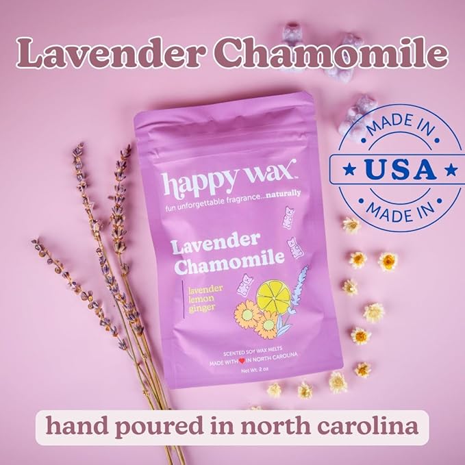 Happy Wax Spa Mix Premium Scented Natural, Non Toxic Soy Wax Melts – 6 Total Oz. of Scented Wax Melts. Includes: Seagrass & Sage, Lavender Chamomile, and Eucalyptus Spearmint
