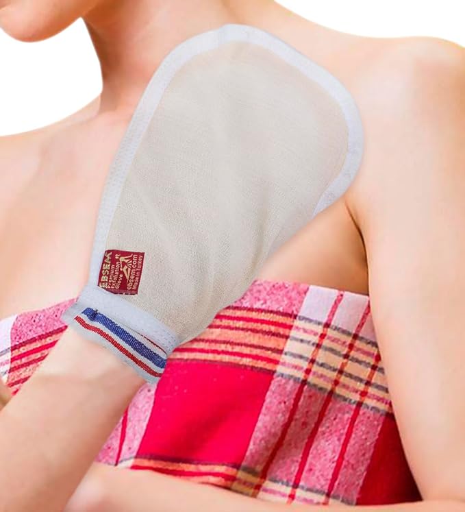 Turkish Bath Hamam Hammam Spa Exfoliator Peeling Glove Kese Mitt Exfoliating Gloves for face, Body, arms, Legs,feet (Grade2 Fine Texture)