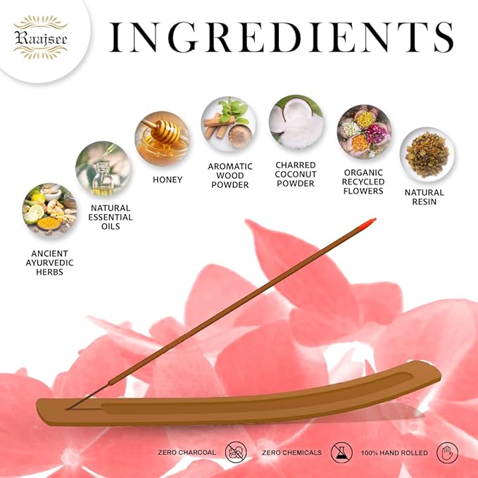 Raajsee Dragon Blood Incense Sticks 100 Gm Pack-100% Pure Organic Natural Hand Rolled Free from Chemicals-for Church,Aroma Therapy,Relaxation,Meditation & Sensual Therapy