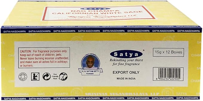 California White Sage Incense Sticks and Incense Stick Holder Bundle Insence Insense Satya