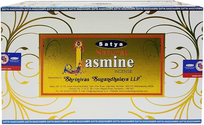Natural Jasmine Incense Sticks and Incense Stick Holder Bundle Insence Insense Satya