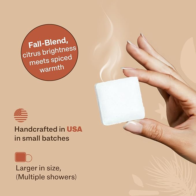 Shower Steamers Aromatherapy - USA Made with Natural Ingredients, Fall Relaxation Gifts for Women & Men, Self Care Spa Day Essentials, Large Shower Tablets with Orange & Fir Essential Oil