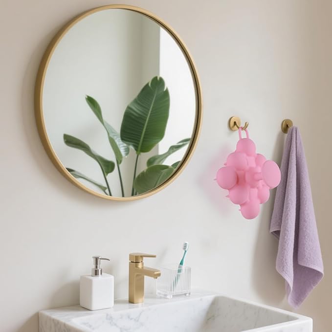 Silicone Scalp Massager Shampoo Brush for Hair Growth, Dandruff Removal & Wet/Dry Care, Hair Scrubber Scalp Stimulator Exfoliator Brush with Soft Bristles for Men & Women, Pink