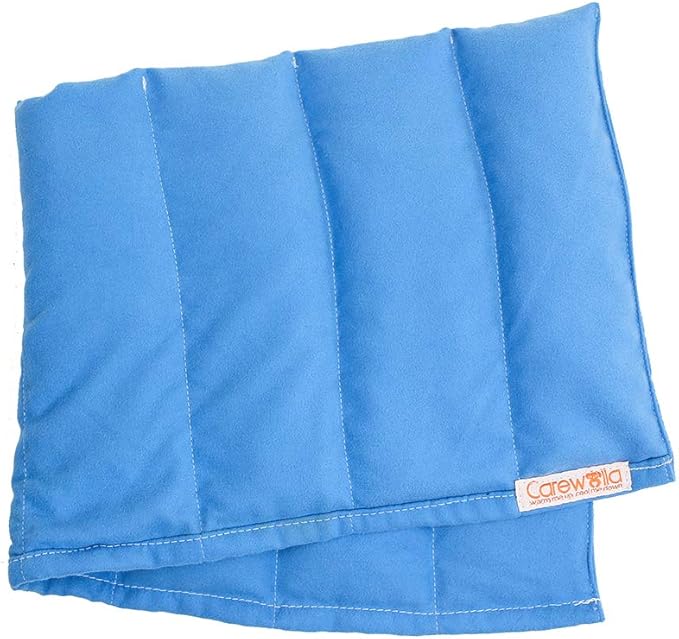 Microwave Heating Pad for Pain Relief, 9 x 22 Multipurpose Pads, Natural Buckwheat and Lavender Mix, Hot/Cold, Aromatherapy, Made in USA (Sky Blue)