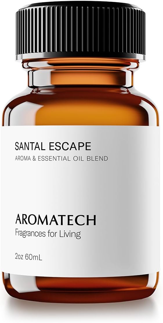 AromaTech Santal Escape Premium Aroma Oil β Uplifting & Sophisticated Home Fragrance with Notes of Sandalwood, Iris & Ocean Air for Scent Diffusers, Cold-Air and UltraSonic Scent Machines β 60 mL
