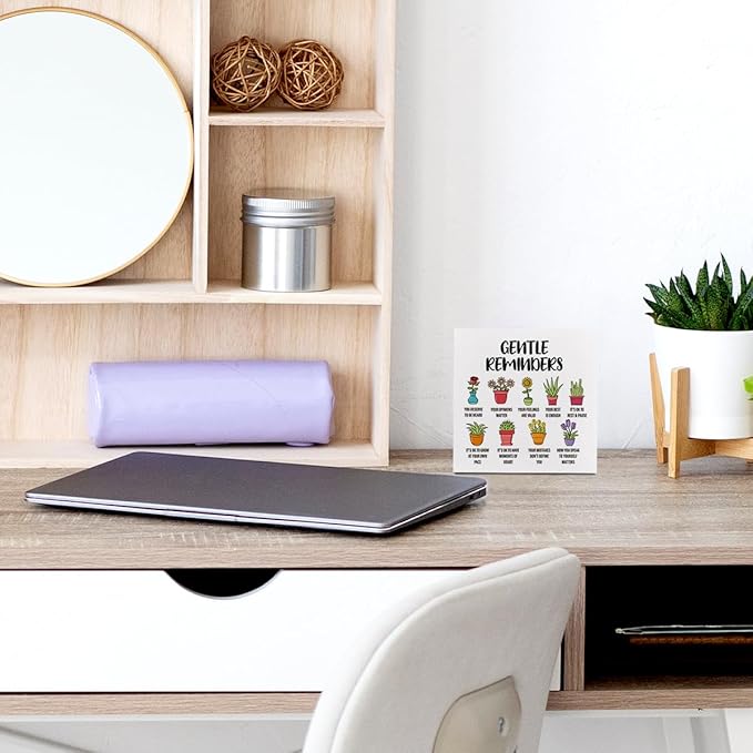 Gentle Reminders Decor Wooden Box Sign, Positive Affirmations Art Decorations, Inspirational Gifts for Women Friend Besties, Rustic Home Therapy Counselling Office Table Decor Wood Block Plaque