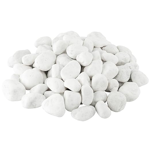 White Rocks for Plants, 2-3 Inch Pebbles for Indoor Plants, 10 lbs River Rocks Decorative Stones, Ideal for Fish Tank, Vases, Crafting, Home Decor and Garden Landscaping Rocks