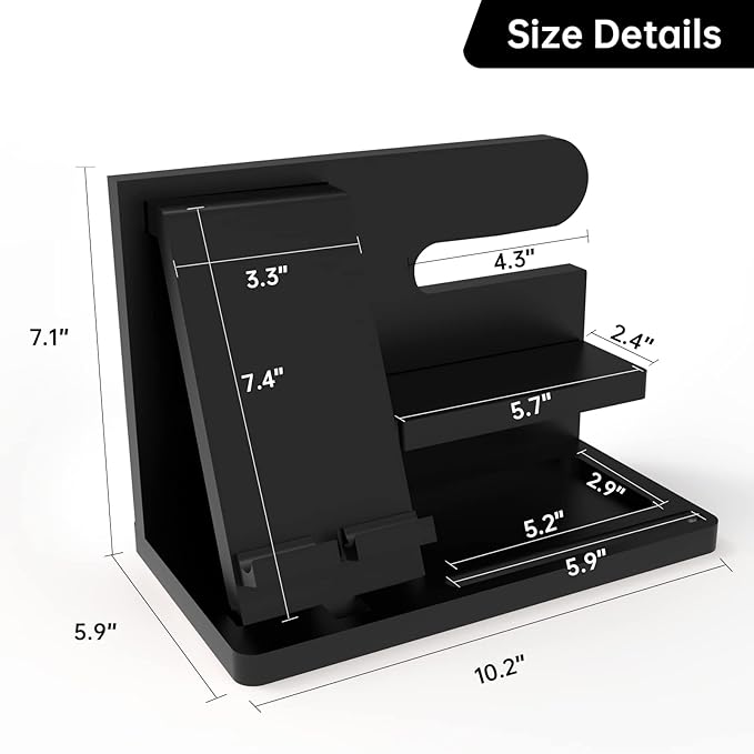 Mens Gifts Ideas Nightstand Organizer for Men Wood Phone Docking Station for Dad Father Boyfriend Husband Grandpa Birthday Gift for Mens Christmas Day Presents