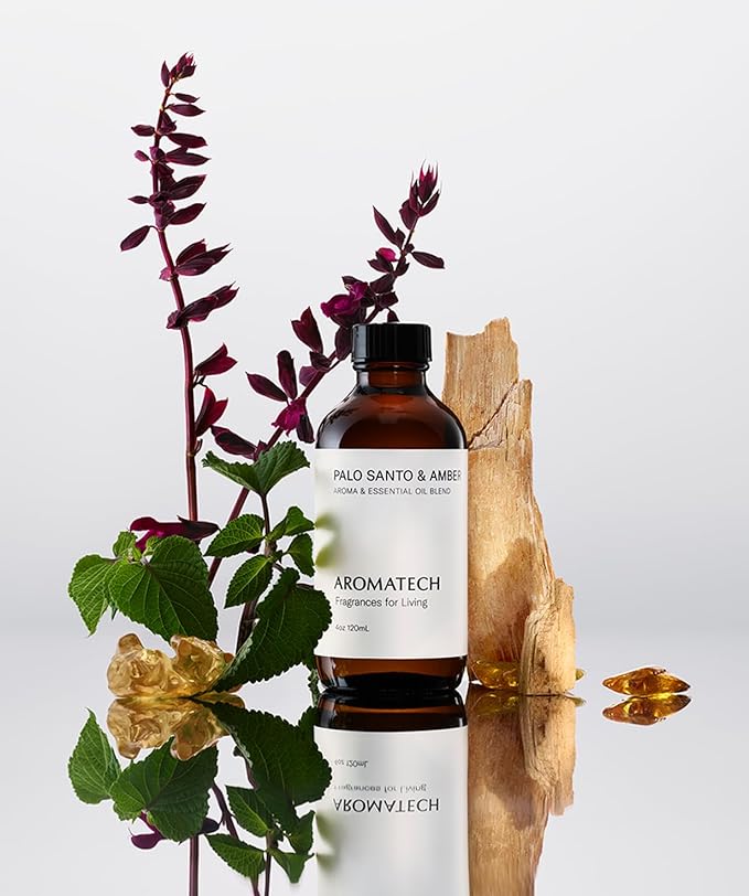 AromaTech Palo Santo & Amber for Aroma Oil Scent Diffusers - 10 Milliliter