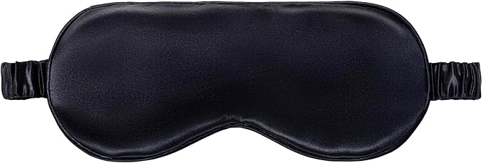 slip Pure Silk Sleep Mask - 100% Mulberry Silk, Ultra Soft & Comfortable, Blocks Light for Restful Sleep| Adjustable Strap for Perfect Fit, Gentle on Skin & Hair (Black - 1 Count Pack of 1)