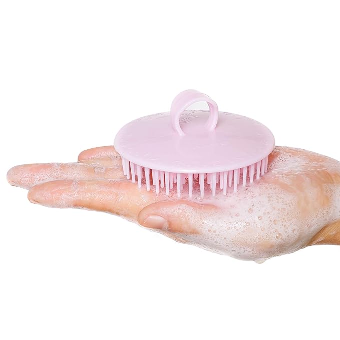 2Pack Hair Scalp Exfoliator Brush Dandruff Cleaning Brush, Flexible Scalp Massager, Shower Shampoo Brush for Home, Office, Travel and Pets-HGLV2