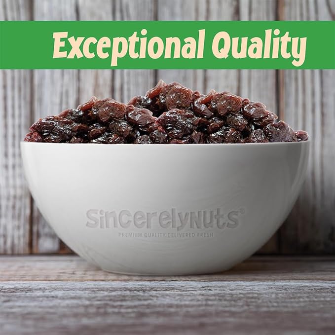 Sincerely Nuts Dried Tart Cherries (3 LB) - Vegan, Kosher, and Gluten-Free Food- Rich in Minerals and Vitamins - Powerful Antioxidants-Make Your Own Trail Mix - Add to Baked Goods, Salads, and More