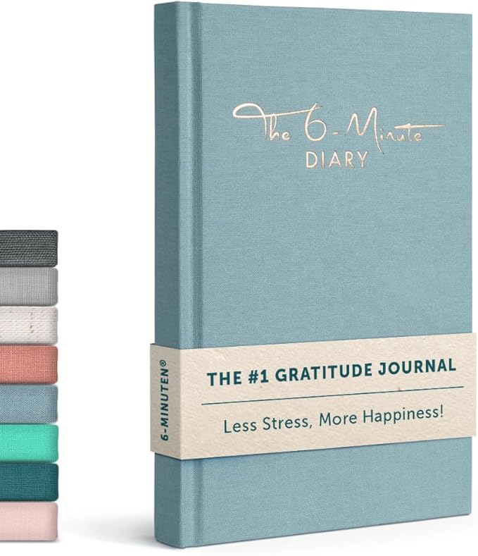6-Minute Diary – 3-Million-User Gratitude Journal for Women & Men with Prompts – Guided Self Care Book Based on Positive Psychology – Daily Manifestation