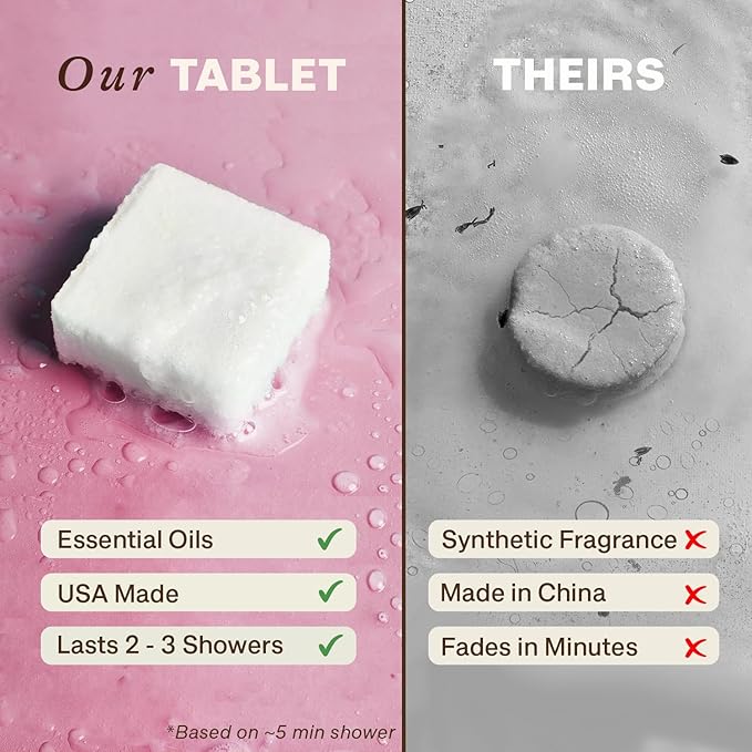 Shower Steamers Aromatherapy - USA Made with Natural Ingredients & Lavender Oil, Large Shower Bombs for Stress Relief, Relaxing Spa Gifts for Women & Men, Luxury New Mom & Nurse Gifts