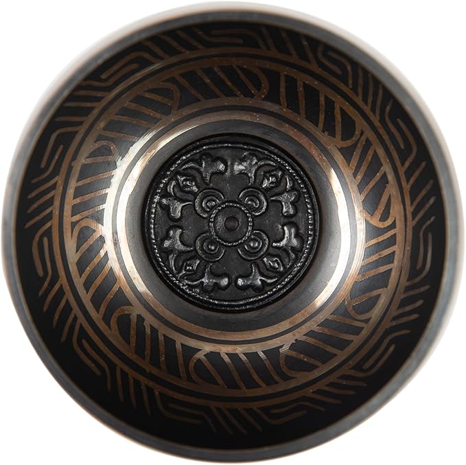 Tibetan Singing Bowl Set Brass - Master Healing Grade - Authentic Handcrafted Sound Bowl by Himalayan Bazaar