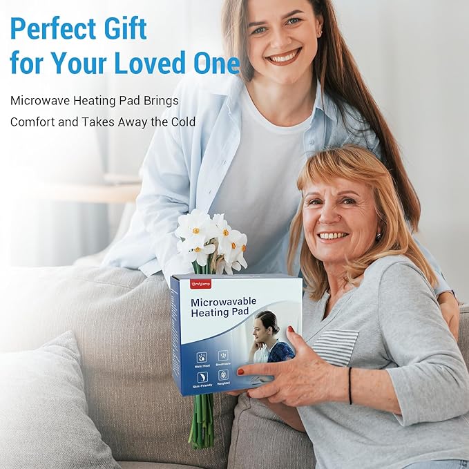 Comfytemp Microwave Heating Pad for Pain Relief, 8"x16" 2.18LB Hot Pack Moist Heat Physical Therapy for Neck Shoulder, Cramps, Muscle Aches, Joints, FSA Eligible HSA Warm Compress Gift for Men Women