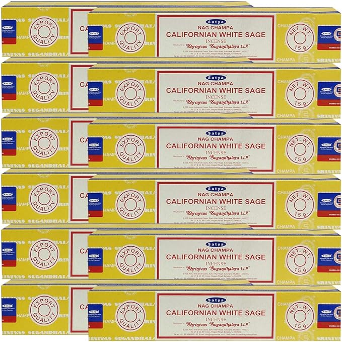 California White Sage Incense Sticks and Incense Stick Holder Bundle Insence Insense Satya