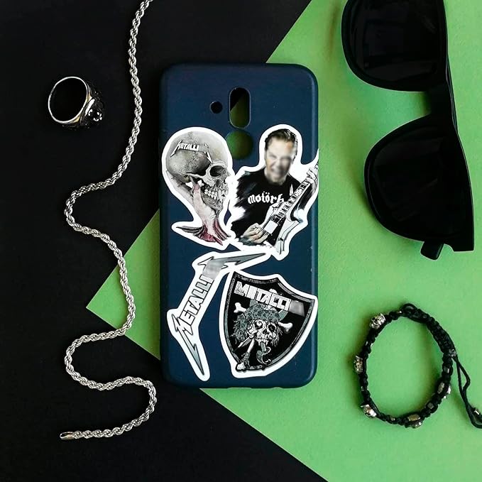 BulbaCraft Heavy Metal Band Stickers for Adults, 36 Pieces of Strong Adhesive and Waterproof Stickers for Laptop, Decals for Teens Aesthetic and Guitar Decals, Gifts for Women & Men