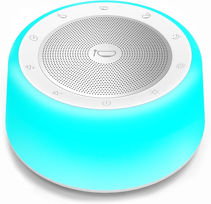 Kipcush Tibetan Singing Bowls Sound Machine - 11 Different Sized Sound Bowls with Night Light for Yoga, Meditation, Mindfulness, Healing, Chakra Healing and Stress Relief, Timer, Plug in