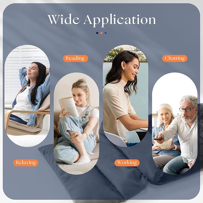 Microwavable Heating Pad with Washable Cover 13x7 Inch Flaxseed Microwave Hot Pack, Lavender Scent, Moist Warm Compress for Relaxation, Non-Electric & Portable