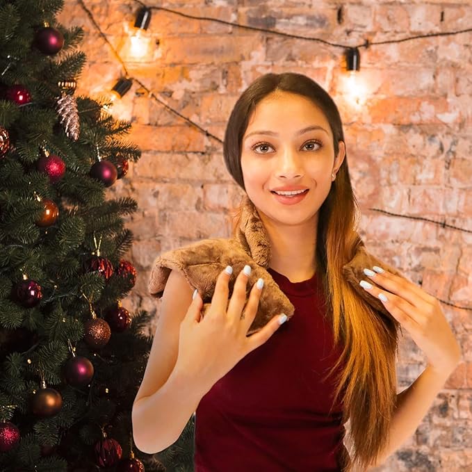 Mars Wellness Heated microwavable Neck and Shoulder Wrap - Herbal Hot/Cold Deep Penetrating Weighted Herbal Aromatherapy Shoulder and Neck Therapy Wrap - Made in The USA (Espresso) - 2 Pack