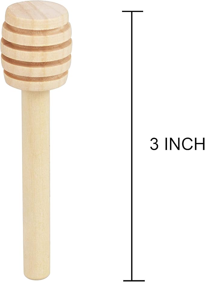 Wooden Honey Mixing Stirrer 3Pcs Mini Honey Dipper Sticks Honey Spoon