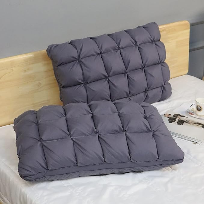 YOUR MOON Pillows King Size Set of 2, Soft Support King Pillows 2 Pack for Bed, Fluffy Down Alternative Pillow, Luxury Hotel Gel Pillow for Side Sleeping (Gray)