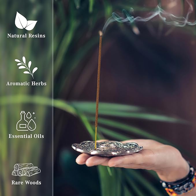 Manipura Incense Sticks, Organic Hand Dipped Incense, Natural Herbs & Aromatic Ingredients, Contain 40 Sticks, Burn Time 45 to 60 Minutes, Spiritual Gifts, Tranquil Aura Incense by Karma Pledge