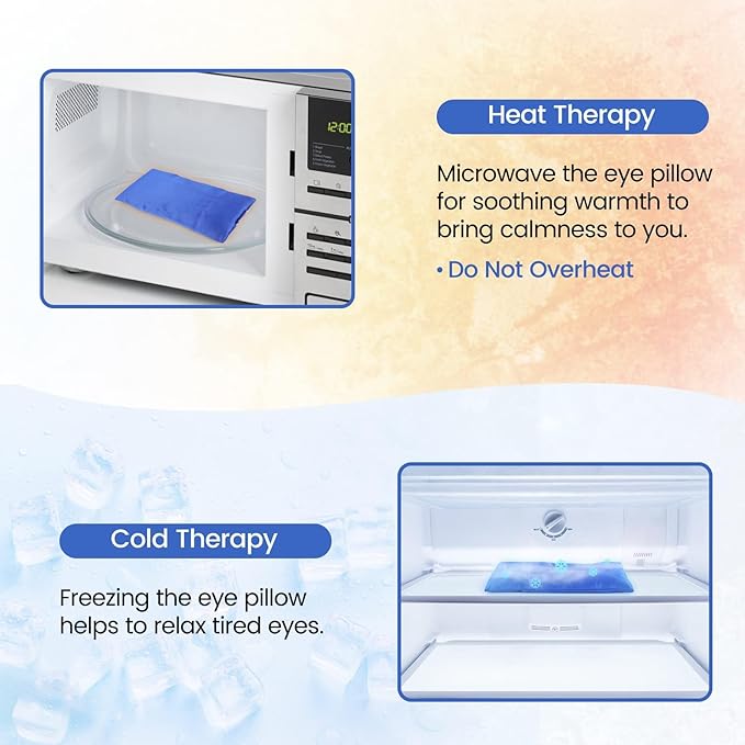 SuzziPad Lavender Eye Pillows for Relaxation with Aromatherapy, Weighted Eye Mask for Sleeping, Meditation, Hot & Cold Eye Compress for Dry Eyes, Relaxation Options for Women, Yoga Eye Pillow, 4 Pack