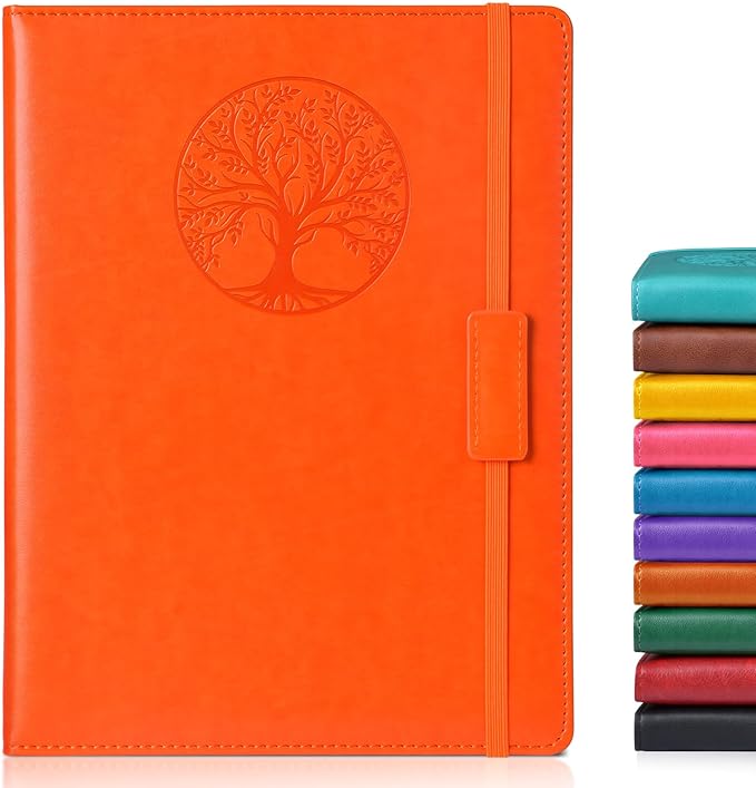 Lined Journal Notebook for Women Men,256 Pages B5 Large Hardcover Leather Journals for Writing,Travel,Business,Work,School,College Ruled Notebooks for Note Taking,Diary Notepad 7.8"×10.2"