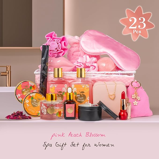Christmas Gifts for Women Gift - 23-Piece Luxury Spa Gift Baskets for Women, Bath and Body Gift Basket for Her, Spa Kit | Perfect for Holiday, Valentine's Day, Birthday, Mothers Day Gifts for Mom