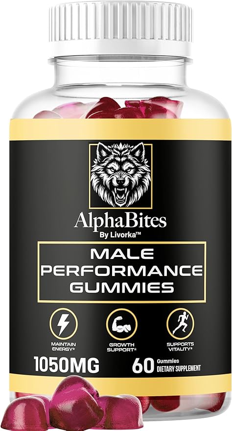 Alpha Bites - Original Formula 7 in 1 Alpha Bites Gummies, AlphaBites for Men, Official Alpha Bites Advanced Premium Formula Performance and Energy, Alpha Bite Gummy Reviews, for 1 Month