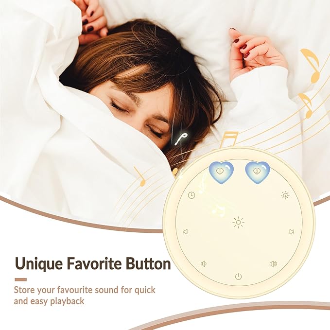 Kipcush Sound Machine & Night Light for Adults, Baby, Kids. White Noise Machine with 20 Soothing Sleep Sounds. Small Size & Portable Design for Bedroom (Putty, Small)