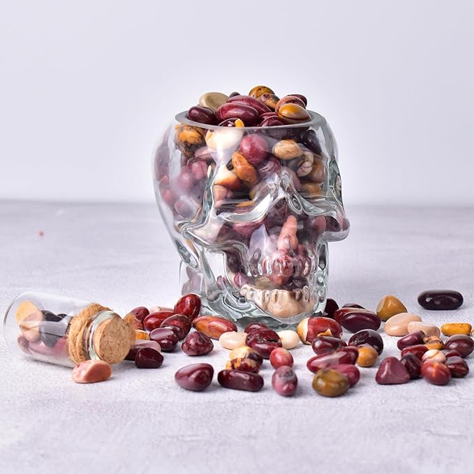 Polished Mookaite Jasper Crystals - 72 Pcs, 0.5" 10 oz, Handpicked Tumbled Gemstones Rocks, Pebbles for Reiki, Chakra, Healing Home Decor