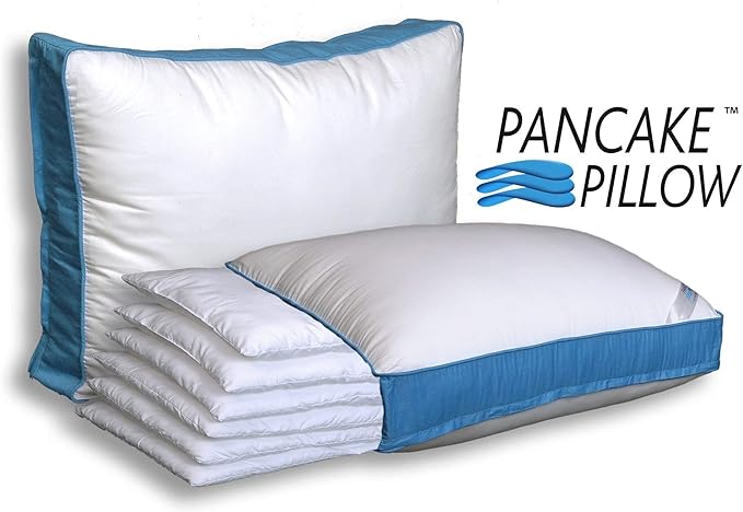Pancake Pillow The Adjustable Layer Pillow. Custom Fit Your Perfect Pillow Height. Queen Size Luxury Pillow